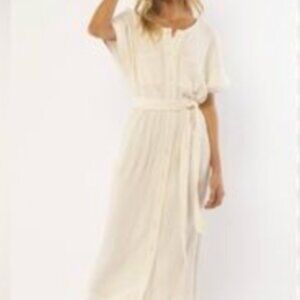 Amuse Society Monica woven midi dress - Cream -Small